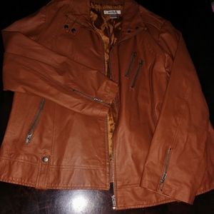 Avenue plus size leather jacket